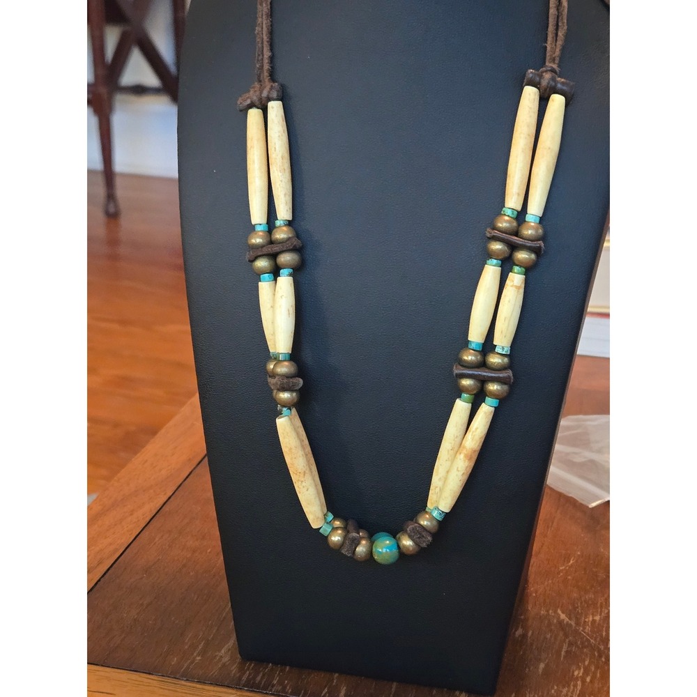 Native American Hairpipe Bone Necklace Vintage